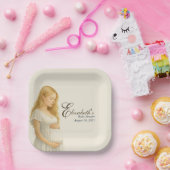 Boho Baby Shower Plates for blonde Mom Pappteller (Party)