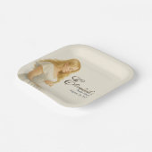 Boho Baby Shower Plates for blonde Mom Pappteller (Gewinkelt)