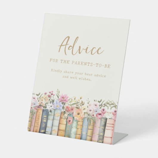 Boho Baby Shower Ratgeber Sockelschild (Vorderseite)