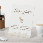 Boho Baby Shower Schnuller Hunt Sockelschild (In SItu)