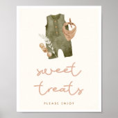 Boho Baby Shower Sweet Leckereien Unterschreiben Poster (Vorne)
