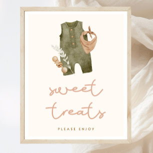 Boho Baby Shower Sweet Leckereien Unterschreiben Poster