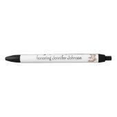 Boho Baby Shower Teddy Bear bevorzugt Black Ink Kugelschreiber (Vorderseite)