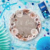 Boho Baby Shower Teller Burlap Oh Baby (Party)