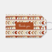 Boho Baby Shower Tribal Navajo Brown Vielen Dank Geschenkanhänger (Vorderseite (Horizontal))