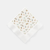 Boho Baby Shower Vintag Tower Coined Serviette (Ecke)