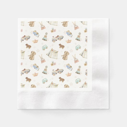 Boho Baby Shower Vintag Tower Coined Serviette (Vorderseite)