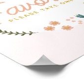 Boho Baby Shower Wildblume Fevor Poster (Ecke)