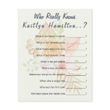 Boho Baby ShowQuestion Game New Mother Spaß