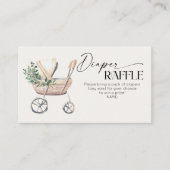 Boho Baby Stroller Gender Neutral Diaper Raffle Begleitkarte (Vorderseite)