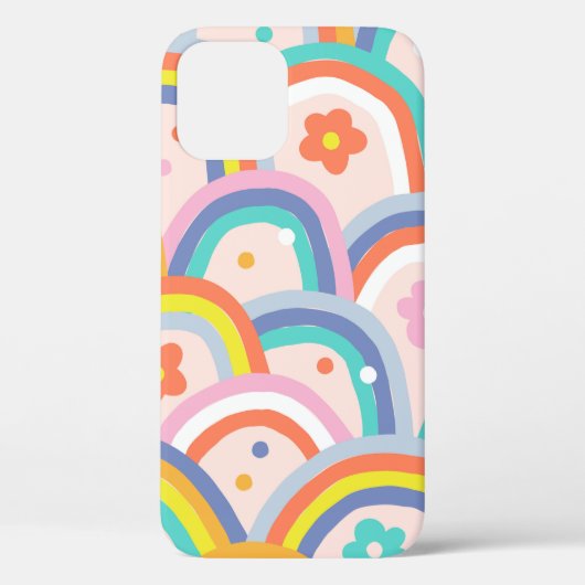 Boho Baby Summer whimsical Regenbogen nahtlos Patt Case-Mate iPhone Hülle (Rückseite)