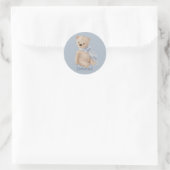 Boho Baby Teddy Bär Classic Round Sticker (Tasche)