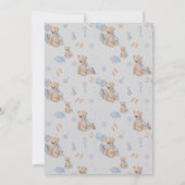 Boho Baby Teddy Bär Einladung (Rückseite)
