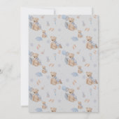 Boho Baby Teddy Bär Einladung (Rückseite)