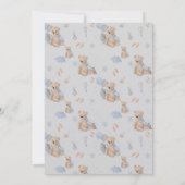 Boho Baby Teddy Bär Einladung (Rückseite)