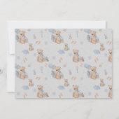 Boho Baby Teddy Bär Geburtstagseinladung Einladung (Rückseite)