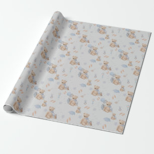 Boho Baby Teddy Bär Wrapping Paper Geschenkpapier