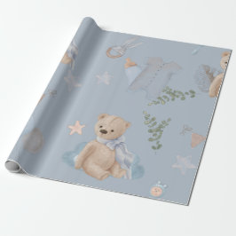Boho Baby Teddy Bär Wrapping Paper Geschenkpapier