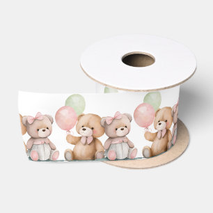 Boho Baby Teddy Bears Satinband