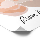 Boho Baby Twin Boys Name Kinderzimmer Poster (Ecke)