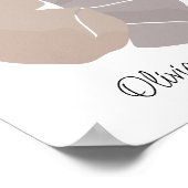 Boho Baby Twin Girls Name Kinderzimmer Poster (Ecke)