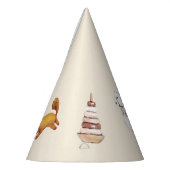 Boho Baby Watercolor Rainbow Lama Party Hat Partyhütchen (Links)