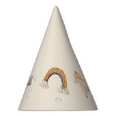 Boho Baby Watercolor Rainbow Lama Party Hat Partyhütchen (Rechts)