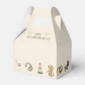 Boho Baby Watercolor Toys Beige Gefälligkeitsbox Geschenkschachtel (Rückseite)