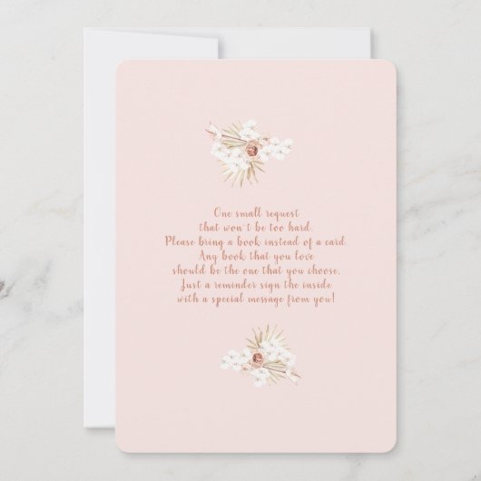 Boho Babydusche Einladung (Rückseite)