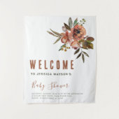 Boho Babydusche Grüne Rustikal Adorable Wandteppich (Vorderseite)