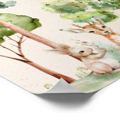 Boho Babyduschenzeichen für Woodland Animals Poster (Ecke)