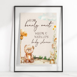 Boho Babyduschenzeichen für Woodland Animals Poster
