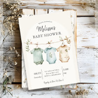 Boho-Babykleidung an der Leine Baby Shower