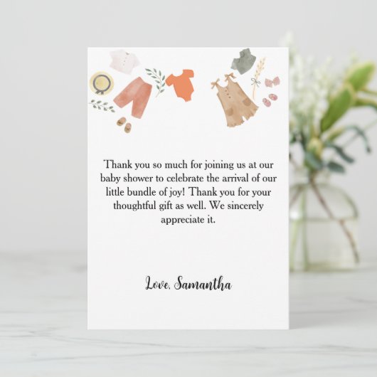 Boho Babykleidung danke Babydusche (Stehend Vorderseite)