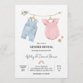 Boho-Babykleidung Geschlechtsenthüllung Einladung (Vorderseite)