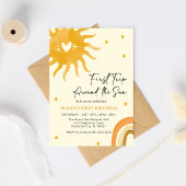 Boho Baby's erstes Jahr rund um die Sonne Einladung