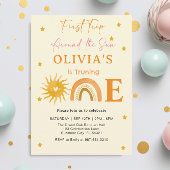 Boho Baby's erstes Jahr rund um die Sonne Einladung