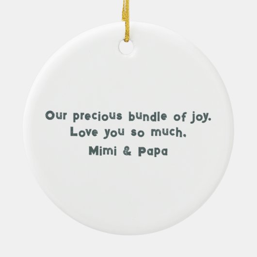 Boho Baby's First Christmas Train Ornament (Hinten)