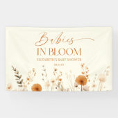 Boho Babys in Bloom Wildblume Twins Kinderdusche Banner (Horizontal)