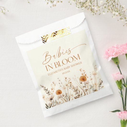 Boho Babys in Bloom Wildblume Twins Kinderdusche Geschenktütchen (Versiegelt)