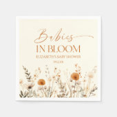 Boho Babys in Bloom Wildblume Twins Kinderdusche Serviette (Vorderseite)