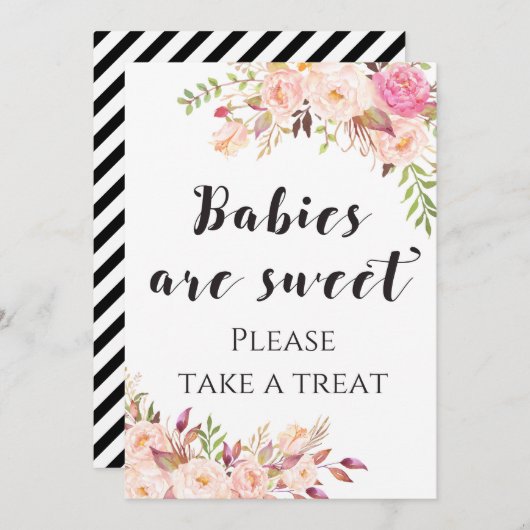 Boho Babys sind süß nehmen Sie eine Leckerei Schil Einladung (Vorne/Hinten)