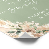 Boho Babys sind süße Baby Dusche Dessert Zeichen Poster (Ecke)