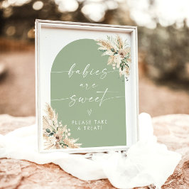 Boho Babys sind süße Baby Dusche Dessert Zeichen Poster