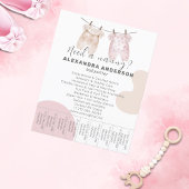 Boho Babysitter Watercolor Service Tear-Off Flyer