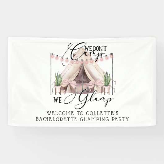 Boho Bachelorette Glamping Party Banner (Horizontal)
