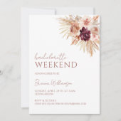 Boho Bachelorette Weekend Einladung und Tour (Vorderseite)