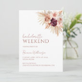 Boho Bachelorette Weekend Einladung und Tour (Stehend Vorderseite)