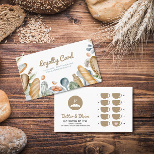 Boho-Bäckerei-Kaffee-Treueprämie-Lochkarte Treuekarte