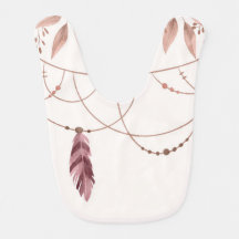 Boho Background Baby Bib